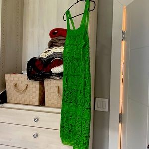 Elegant and casual green dress